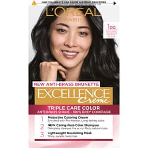 L'Oreal Paris boja za kosu Excellence, 100 Natural Darkest Black