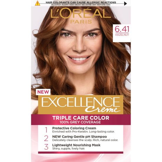 Loreal Paris boja za kosu Excellence, 6.41 Natural Hazelnut