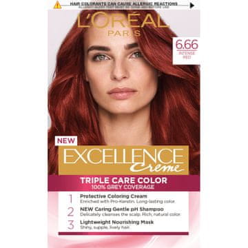 Loreal Paris boja za kosu Excellence, 6.66 Intensive Red