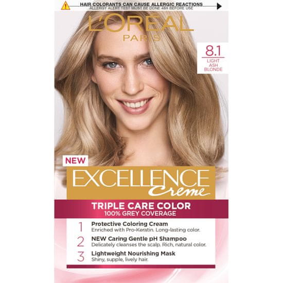 Loreal Paris boja za kosu Excellence, 8.1 Light Ash Blonde