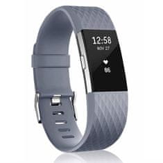 BStrap Silicone Diamond (Small) remen za Fitbit Charge 2, dark gray