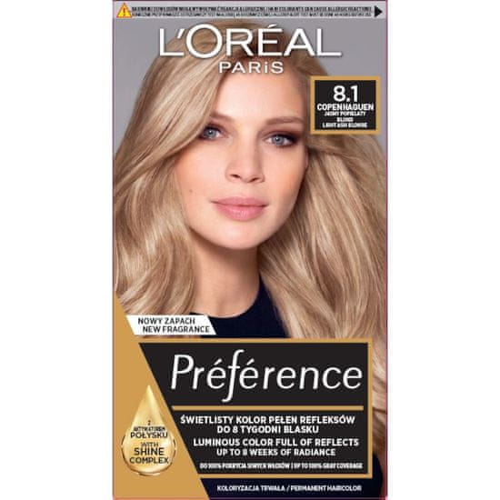 L’Oréal boja za kosu Préférence, 8.1 Copenhaguen