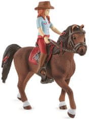 Schleich 42539 lutka crvenokosa Hannah s fleksibilnim zglobovima, jaše