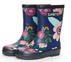 Stonz djevojačke čizme Rain Boots Wildflower RBWFNVBL, 32, tamno plava
