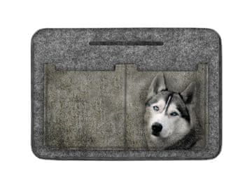 Bertoni Organizator za torbicu od filca, sivi, Husky print - lagan, prostran, džepovi, praktičan, marka