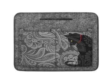 Bertoni Organizator za torbicu od filca, sivi, Kleks print - lagan, prostran, džepovi, praktičan, marka