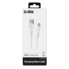 SBS Lightning kabel, USB 2.0, 1 m, bijela