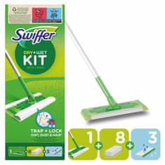 Swiffer Sweeper početni komplet s 1 ručkom, 8 krpica za prašinu i 3 maramice za čišćenje