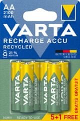 Varta Recycled 5+1 AA 2100 mAh R2U punjiva baterija 56816101476, 4 komada