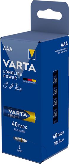 Varta 4903121154 Longlife Power AAA Storagebox Foil baterije, 4×10