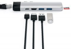 Satechi Pro hub, USB-C, 6 ulaza, srebrno