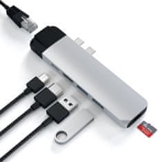 Satechi Pro hub, USB-C, 6 ulaza, srebrno
