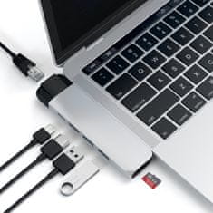 Satechi Pro hub, USB-C, 6 ulaza, srebrno