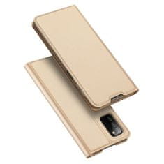 Dux Ducis Skin Pro preklopna kožna maska za Samsung Galaxy A03s, zlato