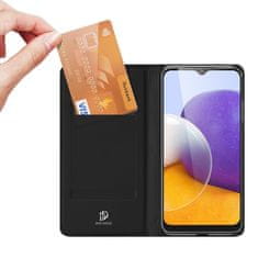 Dux Ducis Skin Pro preklopna kožna maska za Samsung Galaxy A22 4G, crno