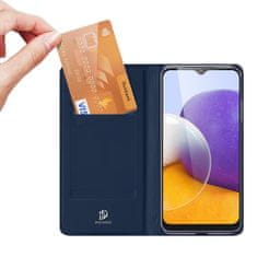 Dux Ducis Skin Pro preklopna kožna maska za Samsung Galaxy A22 4G, plava