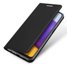 Dux Ducis Skin Pro preklopna kožna maska za Samsung Galaxy A22 4G, crno