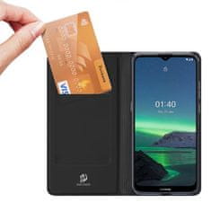 Dux Ducis Skin Pro preklopna kožna maska za Nokia 1.4, crno