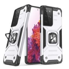 MG Ring Armor maska za Samsung Galaxy S22 Ultra, srebro