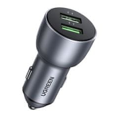 Ugreen CD213 auto punjač 2x USB QC 3.0 36W, crno
