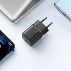 Joyroom Mini Fast Charger punjač USB-C PD QC 20W, crno