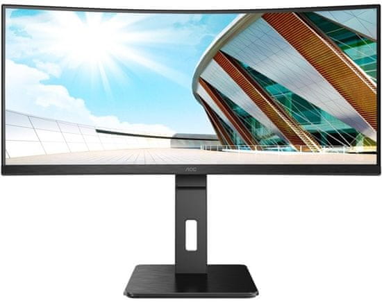 AOC CU34P2A VA WQHD monitor, zakrivljen