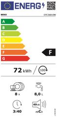 Beko DTC36810W stolna perilica posuđa