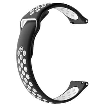 BStrap Silicone Sport remen za Garmin Venu 2 Plus, black/white