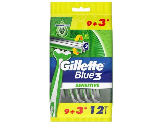 Gillette Blue3 Sensitive britvica za jednokratnu upotrebu, 12/1