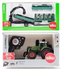 SIKU Control - RC traktor Fendt 939 s vozačem + zelena prikolica Oehler 1:32