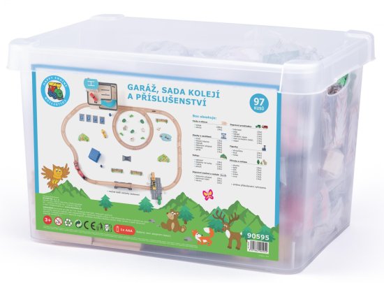 Woody MAXI set gusjenica i pribora za garažu, 97 komada