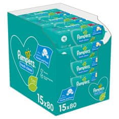 Pampers Fresh Clean Baby maramice za bebe, 15 pakiranja = 1.200 komada