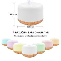 Platinet PDLAD12W ovlaživač zraka i raspršivač eteričnog ulja, USB, LED rasvjeta, bijela
