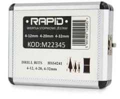Rapid Set 3x HSS uvrnutih bušilica 4-32 mm - konusne bušilice