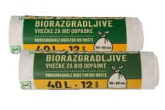 Piskar biorazgradive vrećice, 40 L / 12 komada / 2 KPL