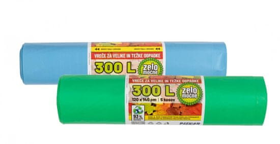 Piskar vrećice za smeće 120 x 140 cm, 300 L / 5 komada / 2 kpl