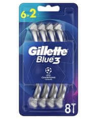 Gillette Blue 3 set britvica za jednokratnu upotrebu, 6+2