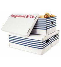 Compactor Marine set sklopivih kartonskih kutija za skladištenje, 52 x 29 x 20 cm, 3 komada