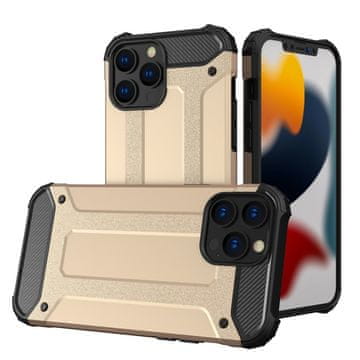 HURTEL Hybrid Armor maska za iPhone 13 Pro Max, zlatna