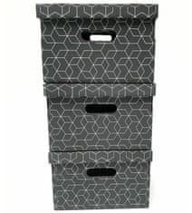 Compactor set od 3 preklopne kartonske kutije - 52 x 29 x v.21 cm
