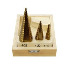 Silver Tools Set HSS konusnih bušilica konusnih, smrekovih 4-32 mm - koračne bušilice