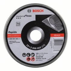 Bosch Standard for Inox - Rapido ravna ploča za rezanje, WA 60 T BF, 115 mm, 22,23 mm, 1,0 mm (2608603254)