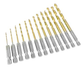 Silver Tools Set od 13 HEX svrdla HSS za metale od titana