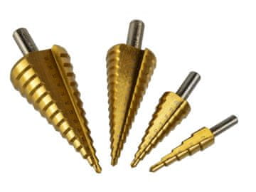 Silver Tools Set 4x HSS konusnih bušilica, konus, smreka 4-39mm - svrdla