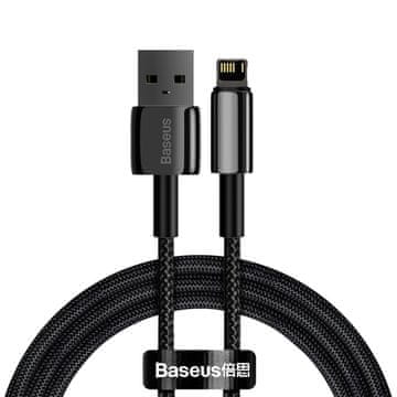 BASEUS Tungsten kabel USB / Lightning 2.4A 1m, crno