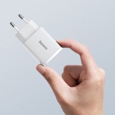 BASEUS Compact Quick punjač USB-C / USB 20W 3A PD QC, bijela