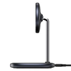 BASEUS Swan MagSafe magnetski bežični punjač 15W, crno