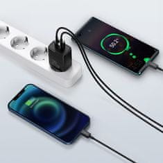 BASEUS Compact Quick punjač USB-C / USB 20W 3A PD QC, crno