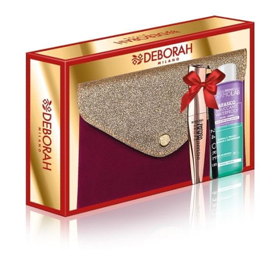 Deborah set 24Ore Instant Maxi Volume maskara + olovka za oči + sredstvo za skidanje šminke