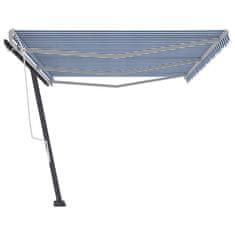 Vidaxl Samostojeća tenda na ručno uvlačenje 600 x 350 cm plavo-bijela